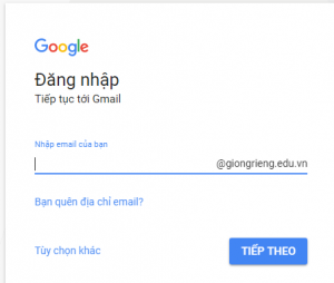 Huớng dẫn kích hoạt và hoạt động Email thuộc hệ thống mail của phòng GD&ĐT Giồng Riềng